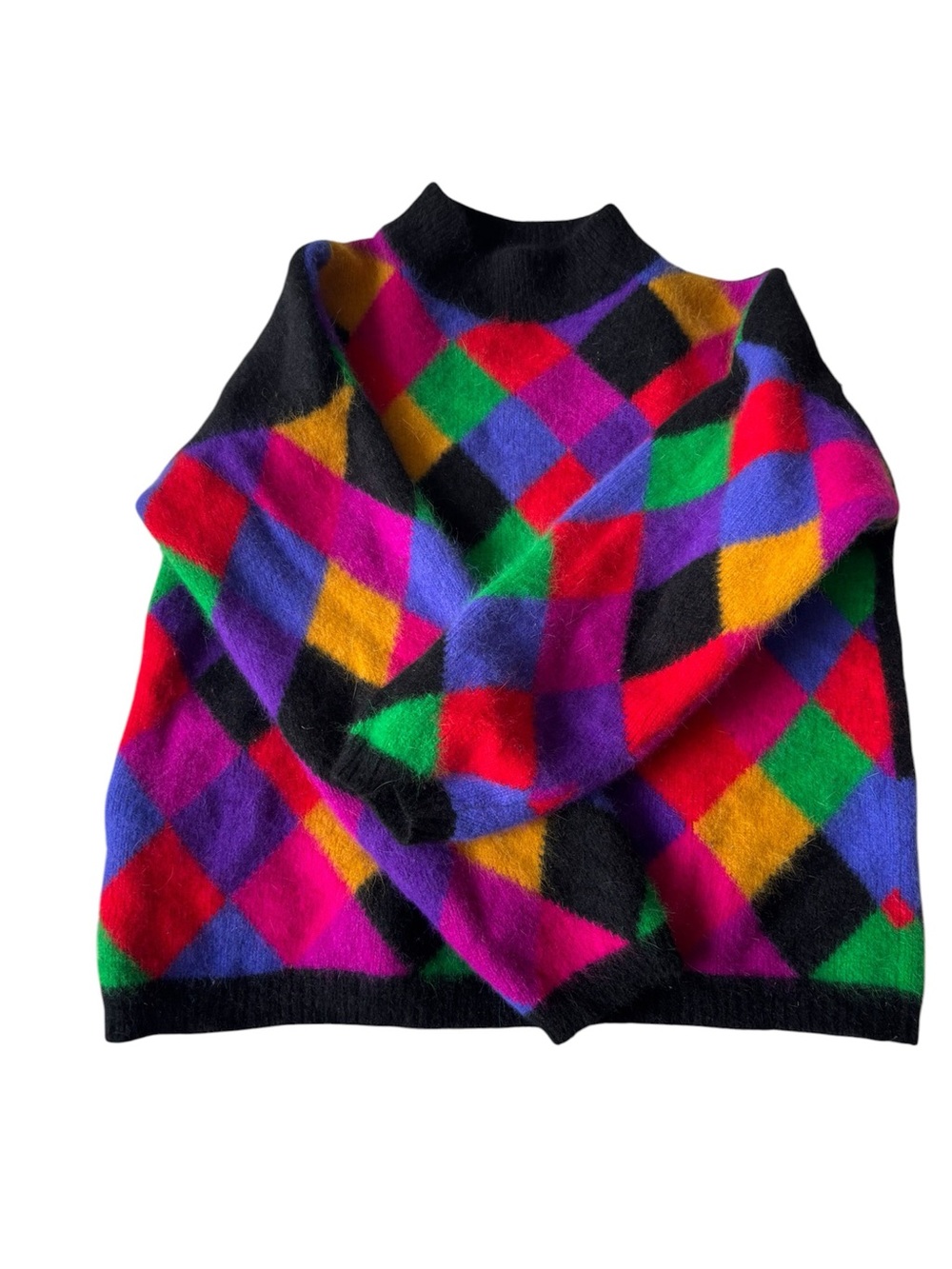 🌈 Vintage Patella Colorful Argyle Sweater 🌈
